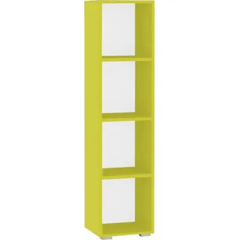 Obývací stěna Policový regál REA Rebecca 4 - zelená - s dvířky/bez dvířek
