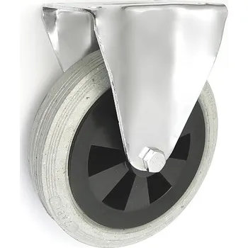 Pojezdové kolečko Pryžové kolo 200 mm pevná vidlice s deskou