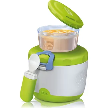 dětská jídelní sada Chicco Termozásobník s malým zásobníkem a cestovní lžička