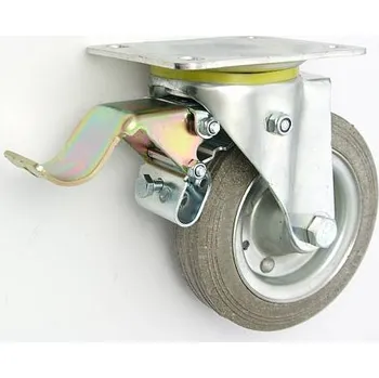 Pojezdové kolečko Pryžové kolo 160 mm otočná vidlice s deskou