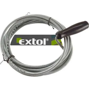 čistič potrubí Pero protahovací na odpady 3m x ∅5mm Extol Craft, pružina kanalizační, spirála, čistič odpadů, čistění potrubí