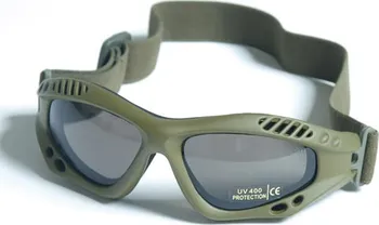 ochranné brýle Mil-Tec Commando Air Pro olivové kouřové skla