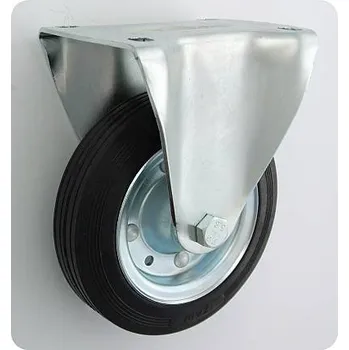 Pojezdové kolečko Pryžové kolo 160 mm pevná vidlice s deskou