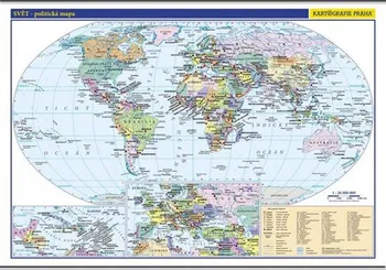 kniha Svět: Školní nástěnná politická mapa 1:26 000 000 - Kartografie PRAHA (2009)