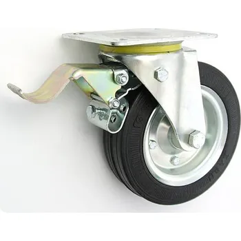 Pojezdové kolečko Pryžové kolo 180 mm otočná vidlice s deskou