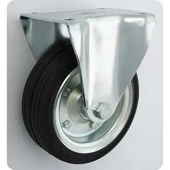 Pojezdové kolečko Pryžové kolo 160 mm pevná vidlice s deskou