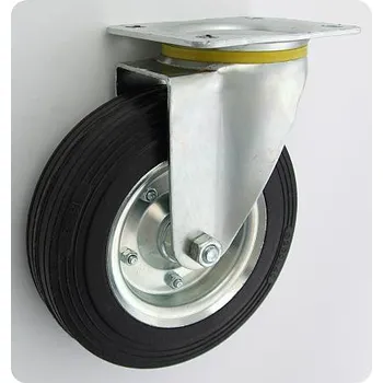 Pojezdové kolečko Pryžové kolo 200 mm otočná vidlice s deskou