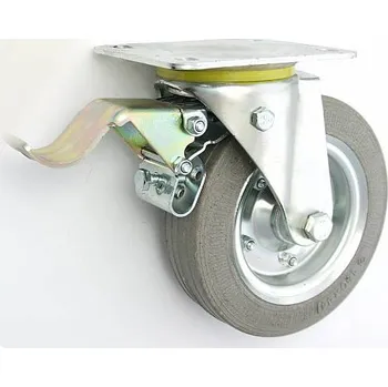 Pojezdové kolečko Pryžové kolo 180 mm otočná vidlice s deskou