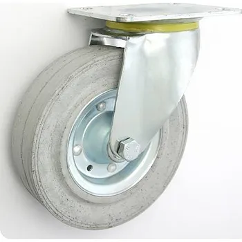 Pojezdové kolečko Pryžové kolo 180 mm otočná vidlice s deskou