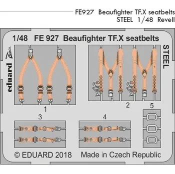 Plastikový model Eduard 1/48 Beaufighter TF.X seatbelts STEEL (REVELL)