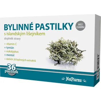 MedPharma Bylinné pastilky s islandským lišejníkem , 36 pas.