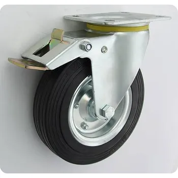 Pojezdové kolečko Pryžové kolo 200 mm otočná vidlice s deskou