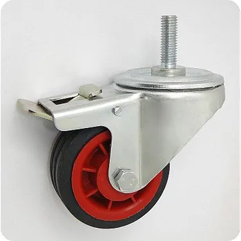 Pojezdové kolečko Pryžové kolo 80 mm otočná vidlice s čepem