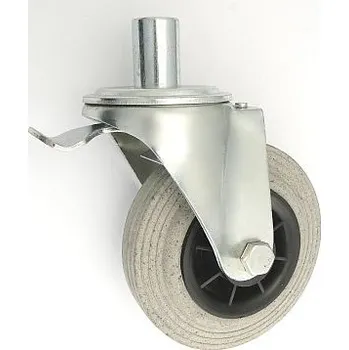 Pojezdové kolečko Pryžové kolo 125 mm otočná vidlice s čepem