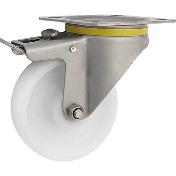 Pojezdové kolečko Plastové kolo 125 mm nerezová otočná vidlice ZABI