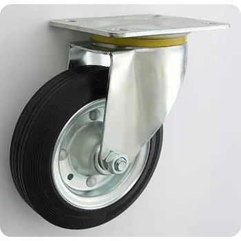 Pojezdové kolečko Pryžové kolo 160 mm otočná vidlice s deskou