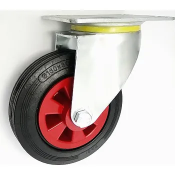 Pojezdové kolečko Pryžové kolo 160 mm otočná vidlice s deskou