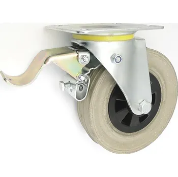 Pojezdové kolečko Pryžové kolo 180 mm otočná vidlice s deskou