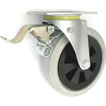 Pojezdové kolečko Pryžové kolo 200 mm otočná vidlice s deskou