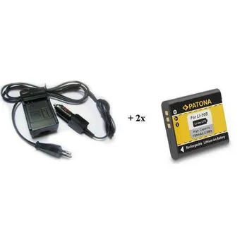 Patona Olympus Li-50B nabíječka + 2x baterie