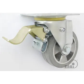 Pojezdové kolečko Pryžové kolo 125 mm otočná vidlice s deskou