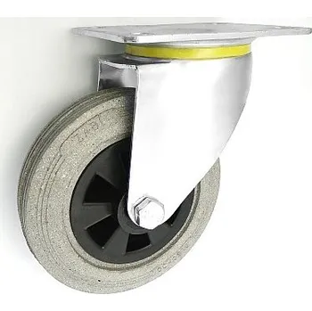 Pojezdové kolečko Pryžové kolo 160 mm otočná vidlice s deskou