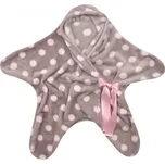 starorůžová hebká zavinovačka hvězdička s puntíky
