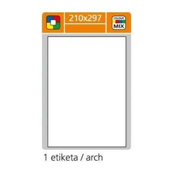 Samolepící etiketa Print etikety A4 pro laserový a inkoustový tisk - 210 x 297 mm (1 etiketa/ arch) modrá