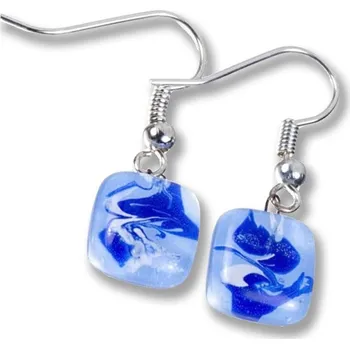 Náušnice Skleněné náušnice modré ANNA N1007