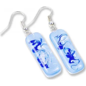 Náušnice Skleněné náušnice modré ANNA N1009