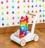 Dřevěná hračka Le Toy Van Petilou vozík s duhovými kostkami
