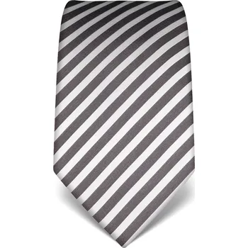 Kravata Antracitová pruhovaná kravata Vincenzo Boretti 21969