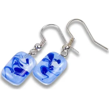 Náušnice Skleněné náušnice modré ANNA N1005