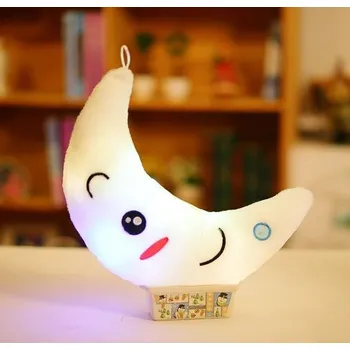 plyšák Čína 35 cm velký svítící plyšový měsíc Barvy: bílá