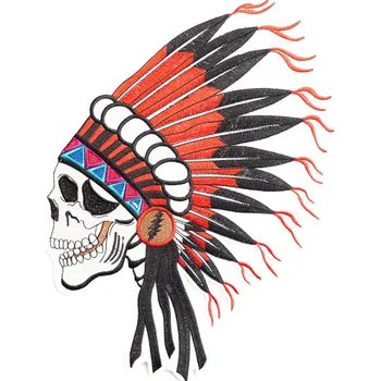 Nášivka emblém, nášivka Indián - lebka