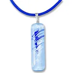 Skleněný přívěsek obdélníkový modrý ANNA P1008