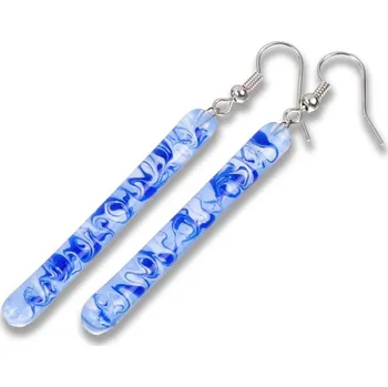 Náušnice Skleněné náušnice modré ANNA N1008