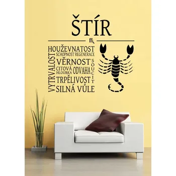 Samolepící dekorace Samolepka na zeď Nápis na stěnu - Štír (samolepka na zeď)
