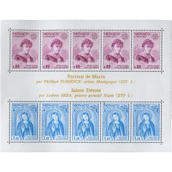 Poštovní známka Monako (1975) MiNr. 1167 - 1168 ** - Monaco - BLOCK 8 - Europa: obrazy
