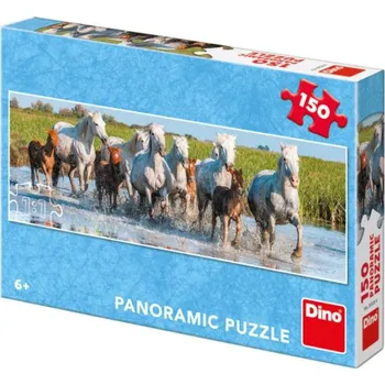 Puzzle Dino Běžící koně panoramic 150 dílků