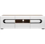 BRW Byron RTV2D2S/5/15 bílý lesk/dub…