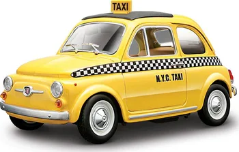 autíčko Bburago Fiat 500 Taxi 1:24 žluté