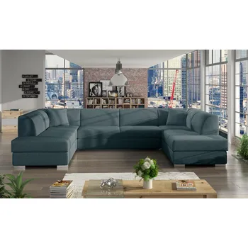 Sedací souprava Rozkládací sedačka DARCO U modrá