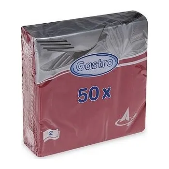 Papírový ubrousek Ubrousky papírové 33 x 33 cm, dvouvrstvé, 50 ks, bordó