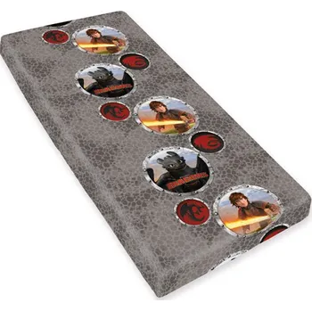 Prostěradlo Herding napínací prostěradlo Jak vycvičit draka 90 x 200 cm šedé