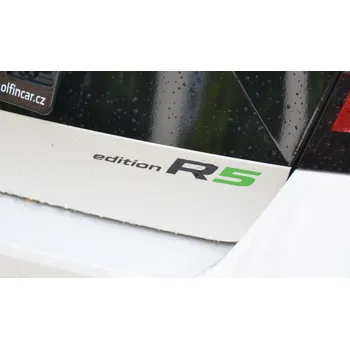 Znak automobilu Škoda Fabia III-Zadní nápis edition R5 na páté dveře