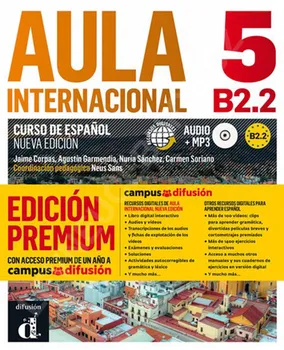 Španělský jazyk Aula internacional Nueva edición 5 (B2.2) - Premium – Libro del alumno + CD - Klett