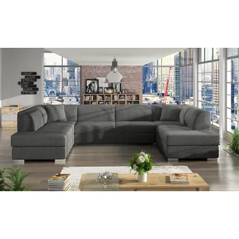 Sedací souprava Rozkládací sedačka DARCO U tm.šedá