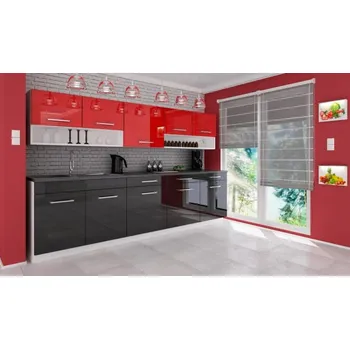 Kuchyňská linka Kuchyňská linka DIAMOND 260 černo-červená