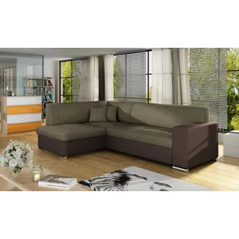 Sedací souprava Rozkládací rohová sedačka EDGE hnědá